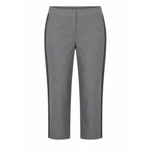 GAP True Straight Ankle Pants Sz 10A Gray Side Stripe Flat Front Trouser Stretch
